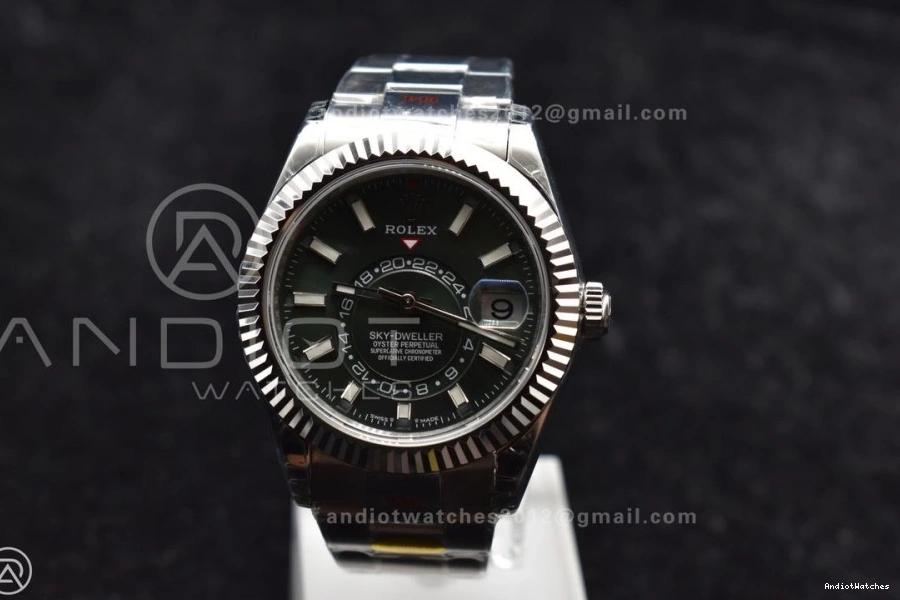Noob on Green A23J SS Oyster 1109 Attractive SS Skydweller Edition Best Bracelet Dial 0509